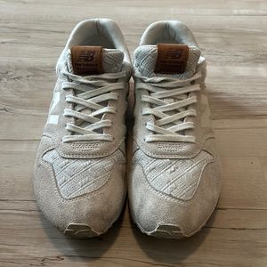 New Balance Womens Running Shoes Ivory Wrt96eaa Leather Low Top Sneakers